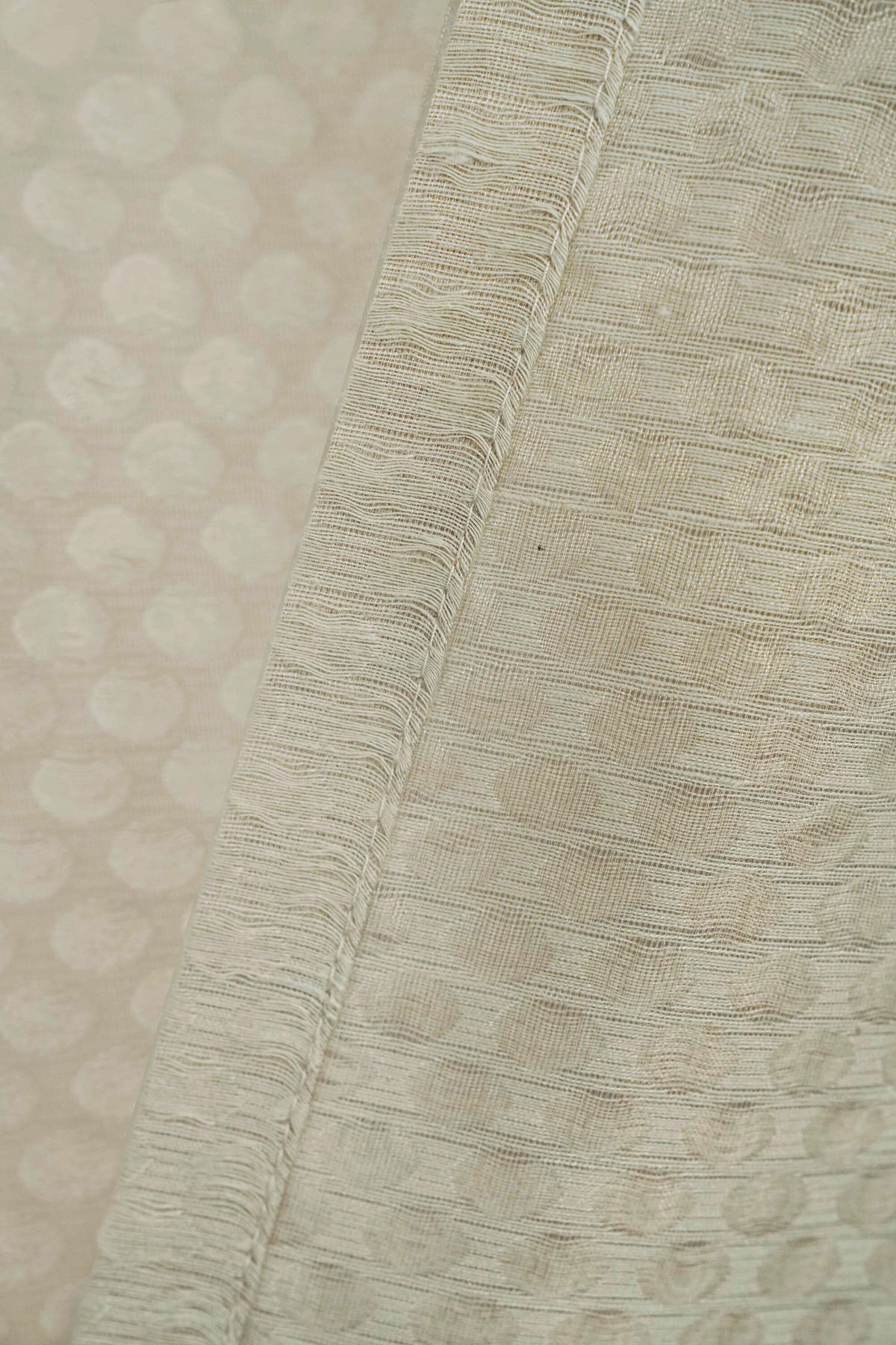 ÖSENSCHAL transparent 135/245 cm   - Sandfarben, Basics, Textil (135/245cm)