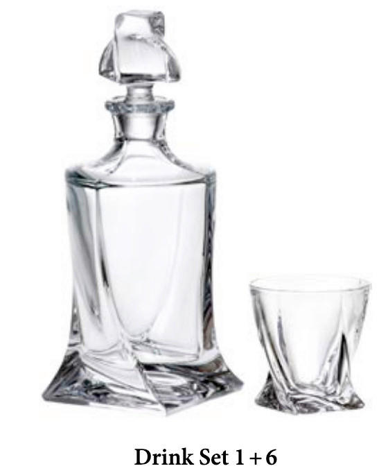 SADA SKLENIC - čiré, Basics, sklo (850ml)