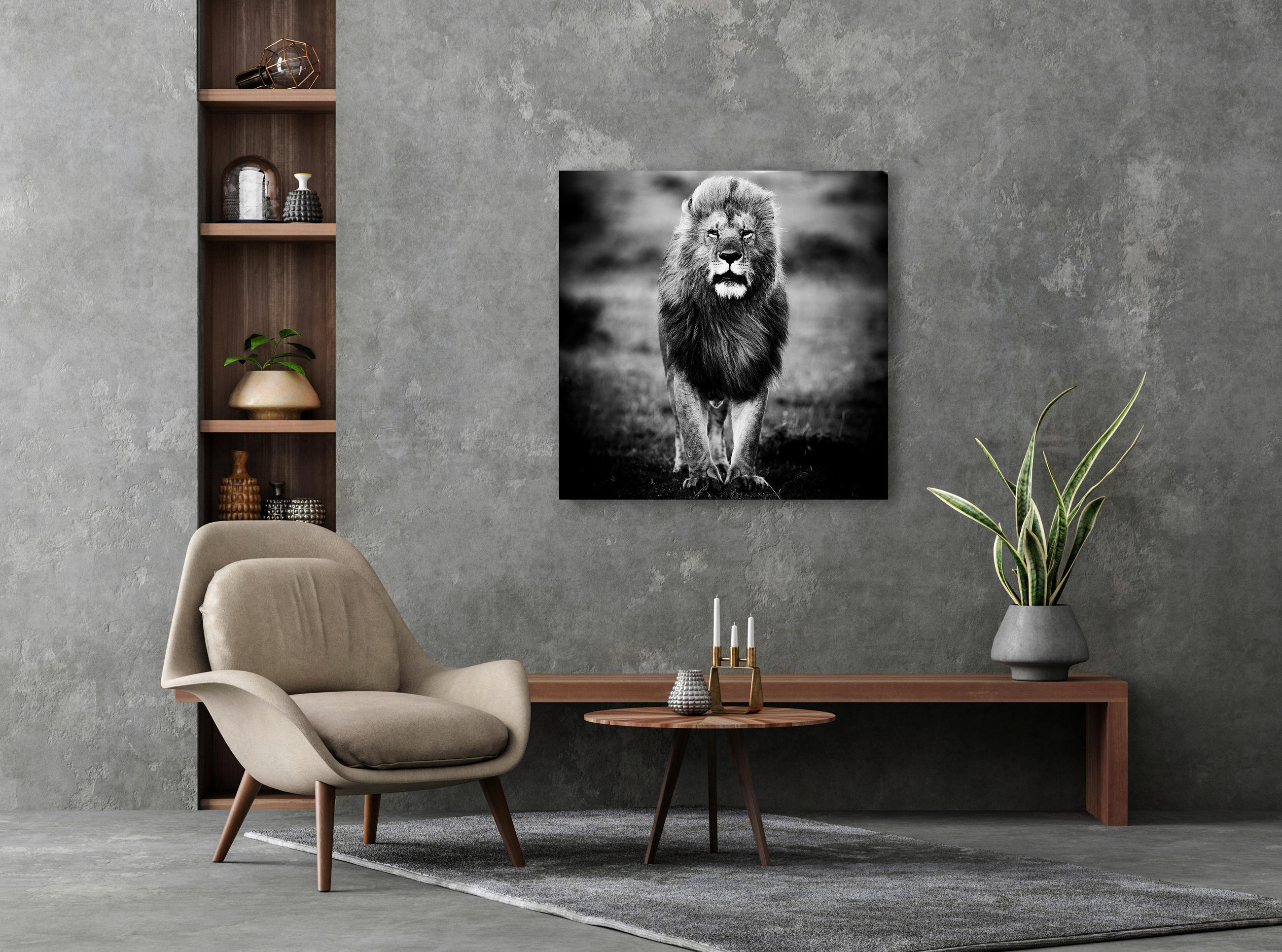 BILD 100/100 cm  - Schwarz/Grau, Design, Kunststoff (100/100cm)