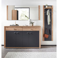 GARDEROBNI PANEL - barve grafita/hrast artisan, Design, leseni material (48/170/30cm) - Xora