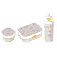 PAUSENSET lunchset campus (pu+bd+fb) sunshine&rainbow  - Multicolor/Creme, KONVENTIONELL, Kunststoff (24/6.8/24.4cm) - Mepal