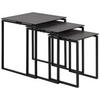 BEISTELLTISCHSET quadratisch Schwarz  - Schwarz, Trend, Keramik/Metall (50/55/50cm)
