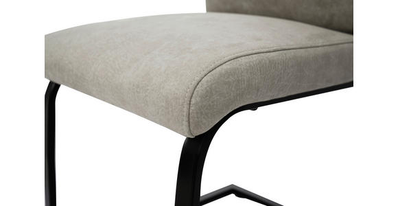 SCHWINGSTUHL  Stoffauswahl Webstoff  - Taupe/Schwarz, Design, Textil/Metall (47/106/63cm) - Novel