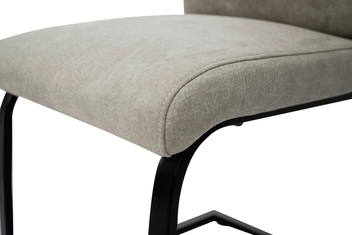 SCHWINGSTUHL  Stoffauswahl Webstoff  - Taupe/Schwarz, Design, Textil/Metall (47/106/63cm) - Novel