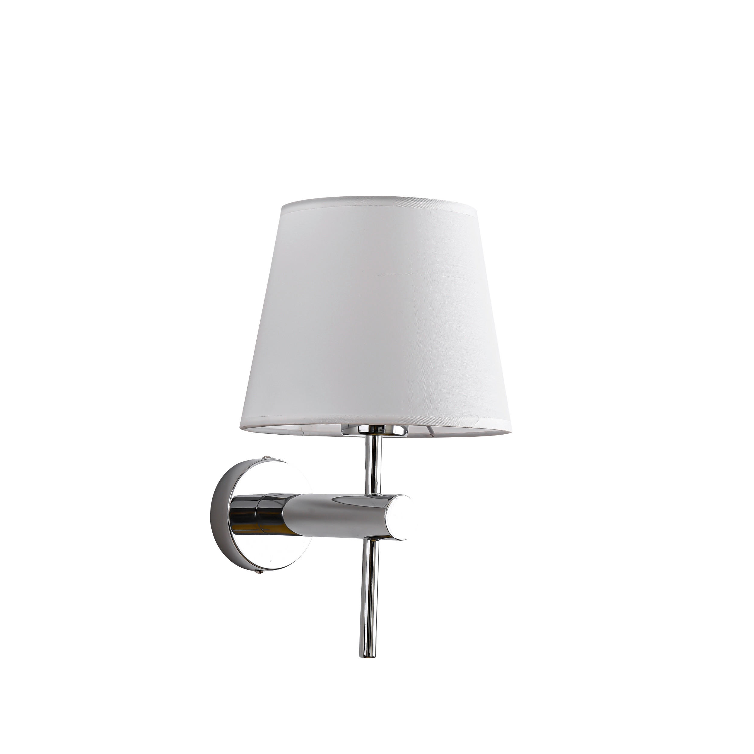 VÄGGLAMPA Tivoli   - kromfärg, Klassisk, textil (31.5/18/22cm)