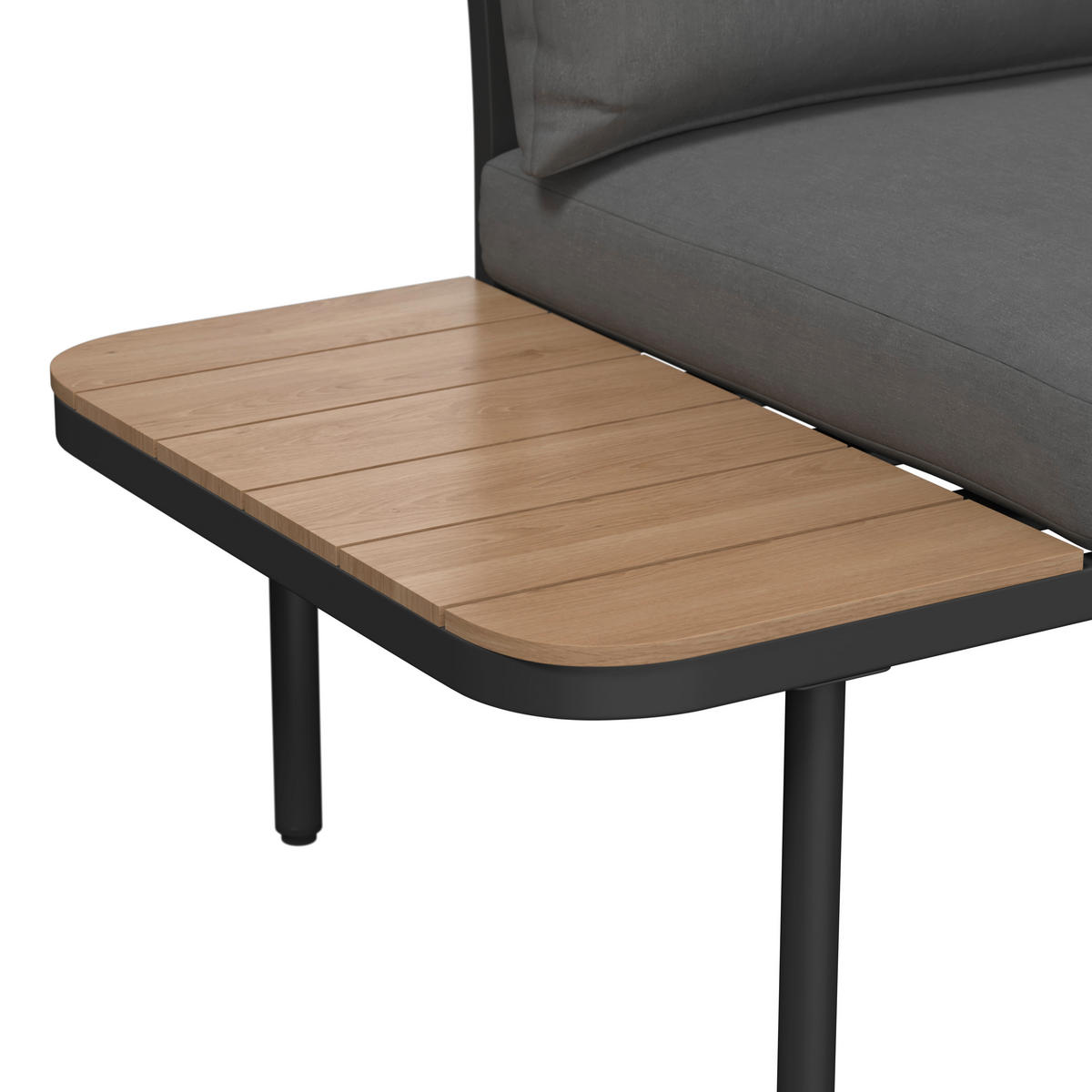 LOUNGEGARNITUR 164/150 cm Eisen  - Dunkelgrau/Naturfarben, Design, Textil/Metall (164/150cm) - Ambia Garden