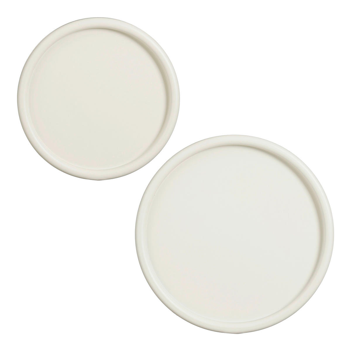 POSLUŽAVNIK DEKORATIVNI  - bijela, Basics, metal (32/32/3cm)