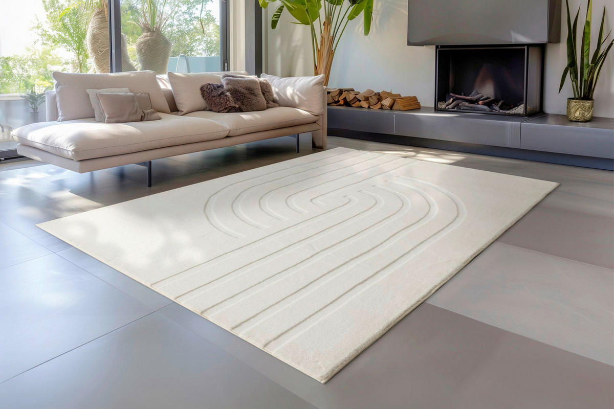 COVOR CU ȚESĂTURĂ PLATĂ My Zen Deluxe  - crem, Basics, textil (160/230cm)