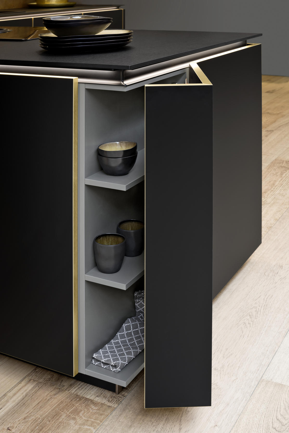 EINBAUKÜCHE FLAIR  - Schwarz, KONVENTIONELL, Holzwerkstoff - Nolte Küchen