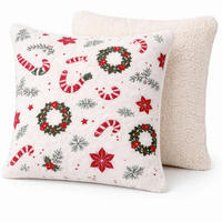 ZIERKISSEN  45/45 cm   - Weiss/Rot, Basics, Textil (45/45cm) - X-Mas