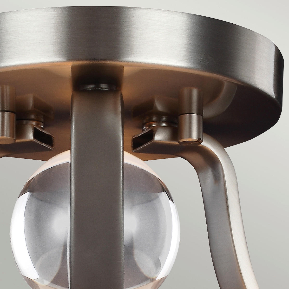 DECKENLEUCHTE  35.2/29.7 cm    - Nickelfarben, Basics, Glas/Metall (35.2/29.7cm) - Elstead Lighting
