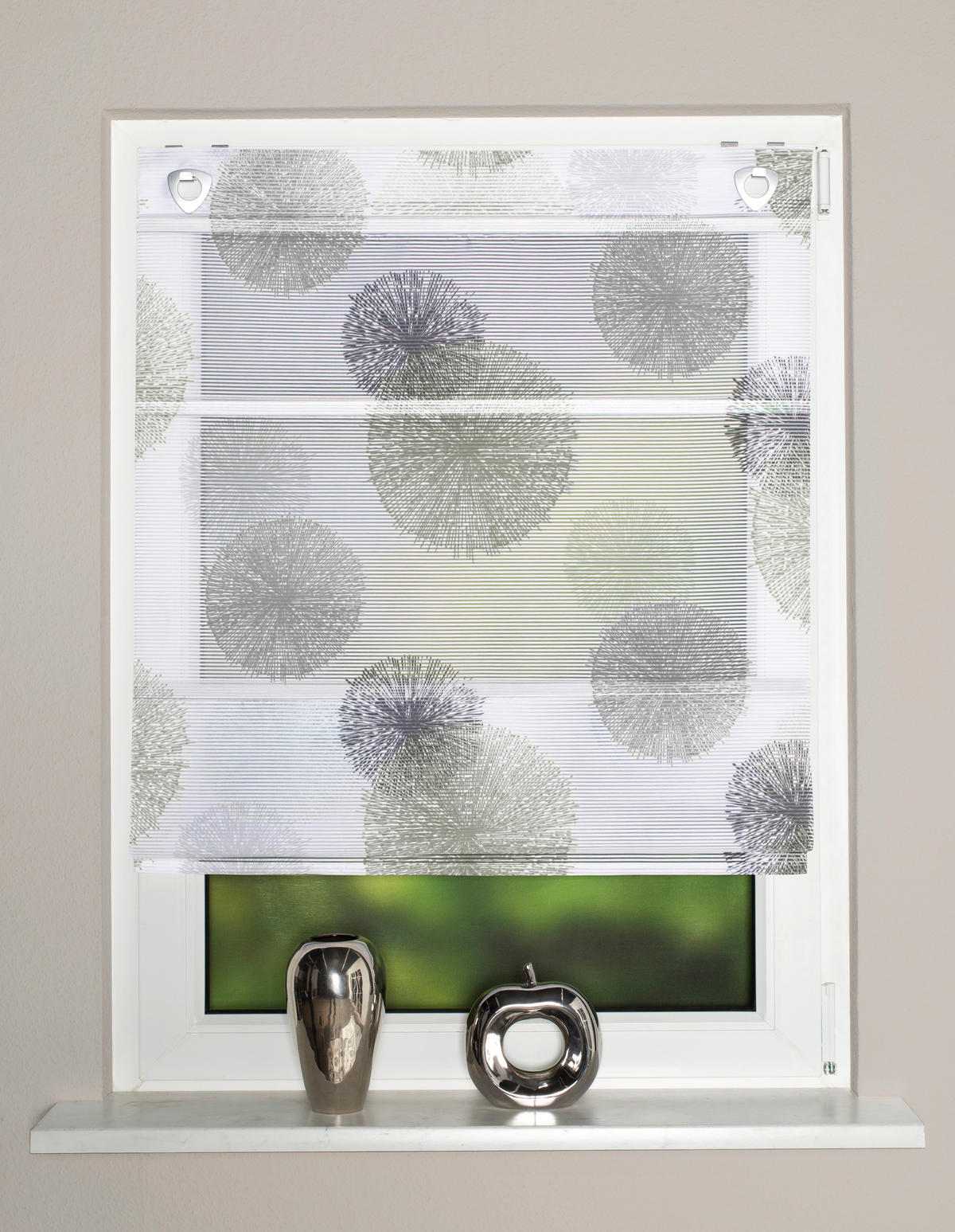 MAGNETROLLO  halbtransparent  80/210 cm    - Grau, Basics, Textil (80/210cm) - Novel