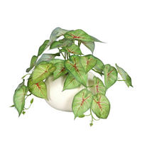 KUNSTPFLANZE 19 cm  - Weiß/Grün, Basics, Keramik/Textil (19cm)