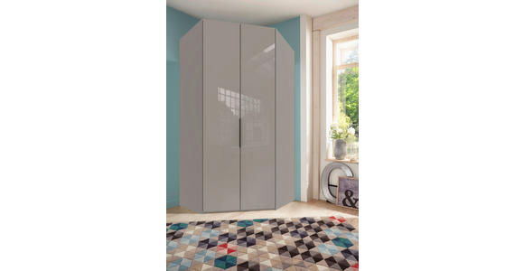 ECKSCHRANK 120/236/120 cm - Schwarz/Sahara, KONVENTIONELL, Glas/Holzwerkstoff (120/236/120cm) - Hom`in