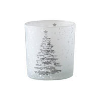 Suport Lumânare Xmassale - gri deschis, Trend, sticlă (7,3/8cm) - X-Mas