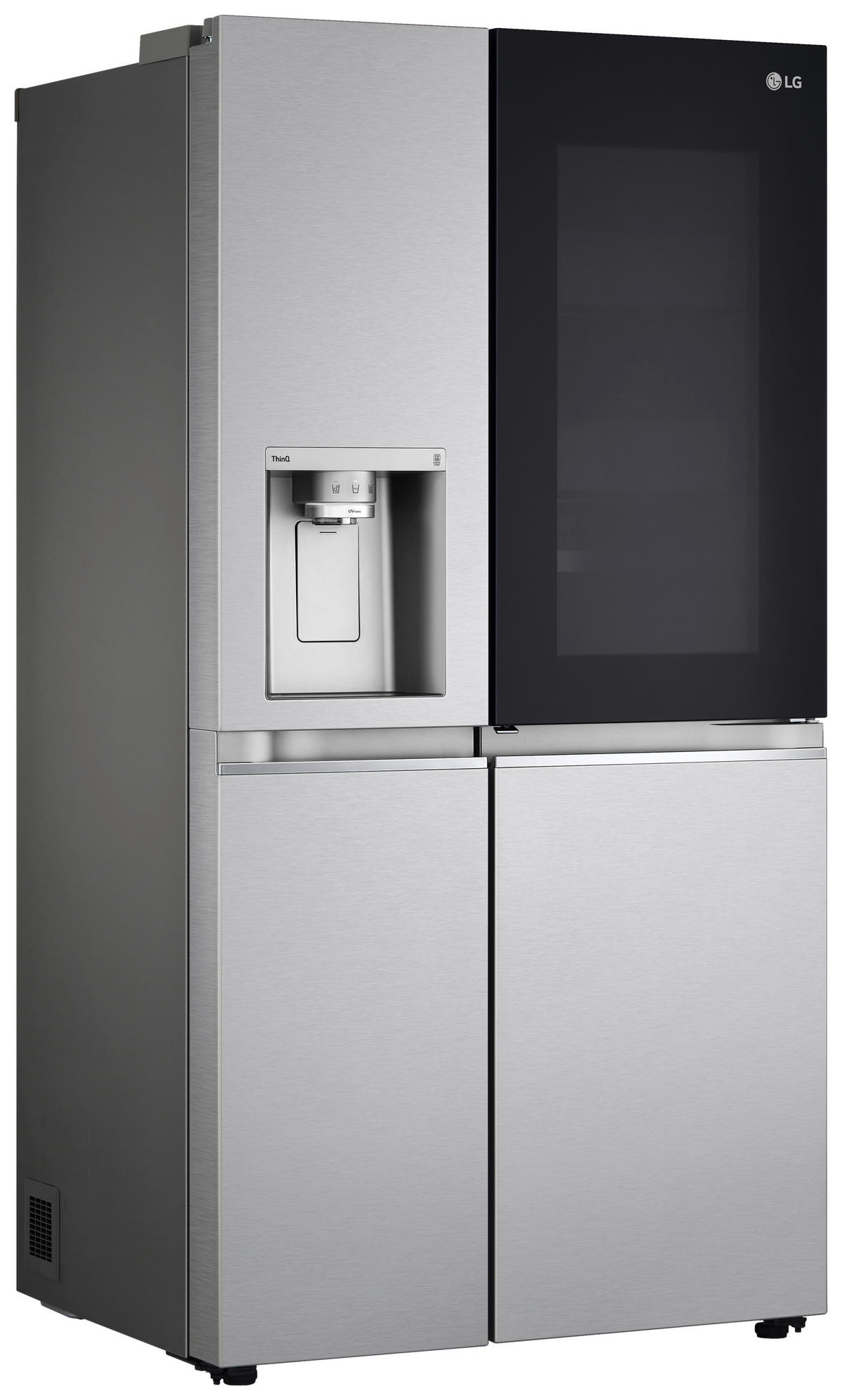 SIDE-BY-SIDE 91,3/180/73,4 cm GSXV91BSAE  - Silberfarben, Trend, Glas/Kunststoff (91,3/180/73,4cm) - LG
