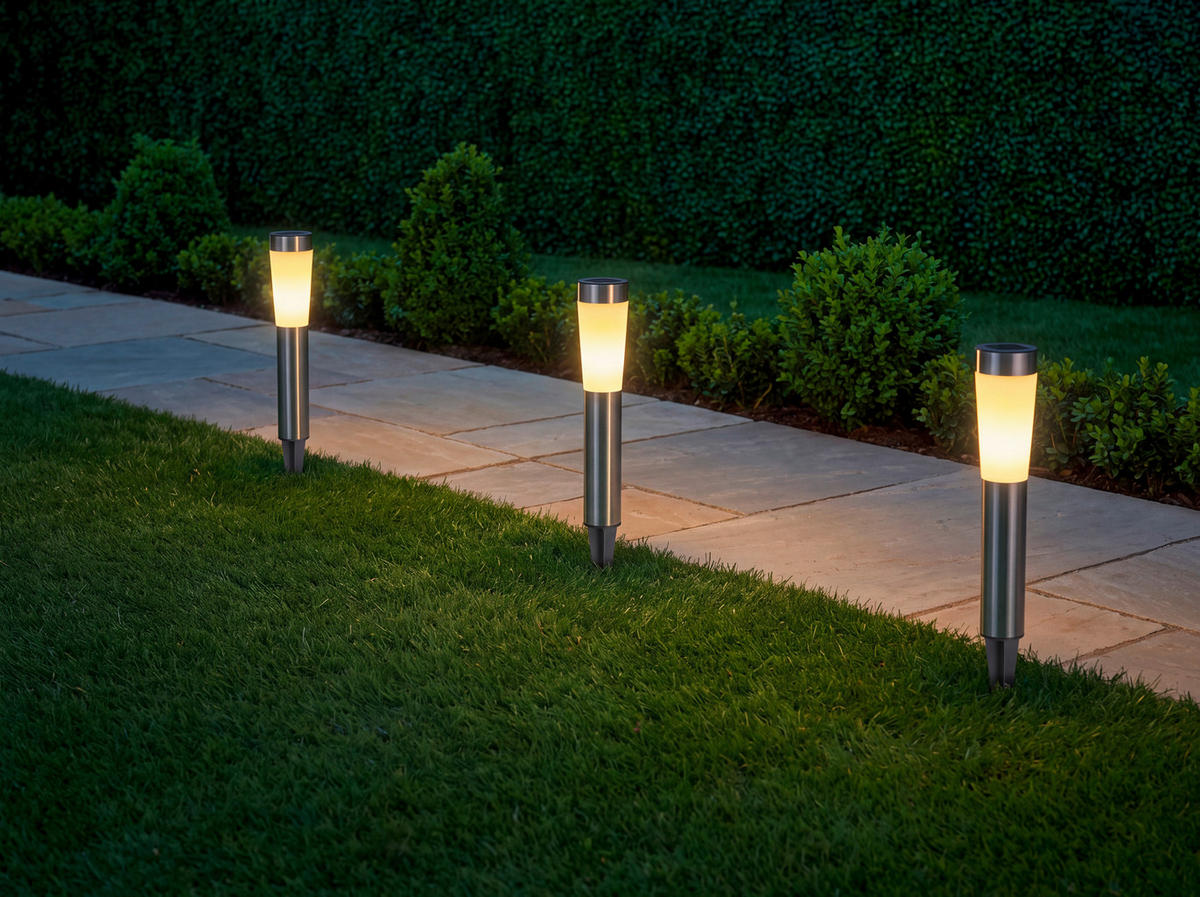 SADA SOLÁRNYCH SVIETIDIEL 3 ks, 7,8/56 cm - Design, kov/plast (7,8/56cm) - Ambia Garden