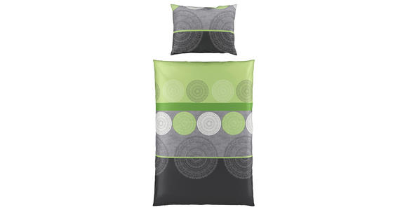 Bettwäsche Denise 140/200cm Grün - Grün, MODERN, Textil - Luca Bessoni