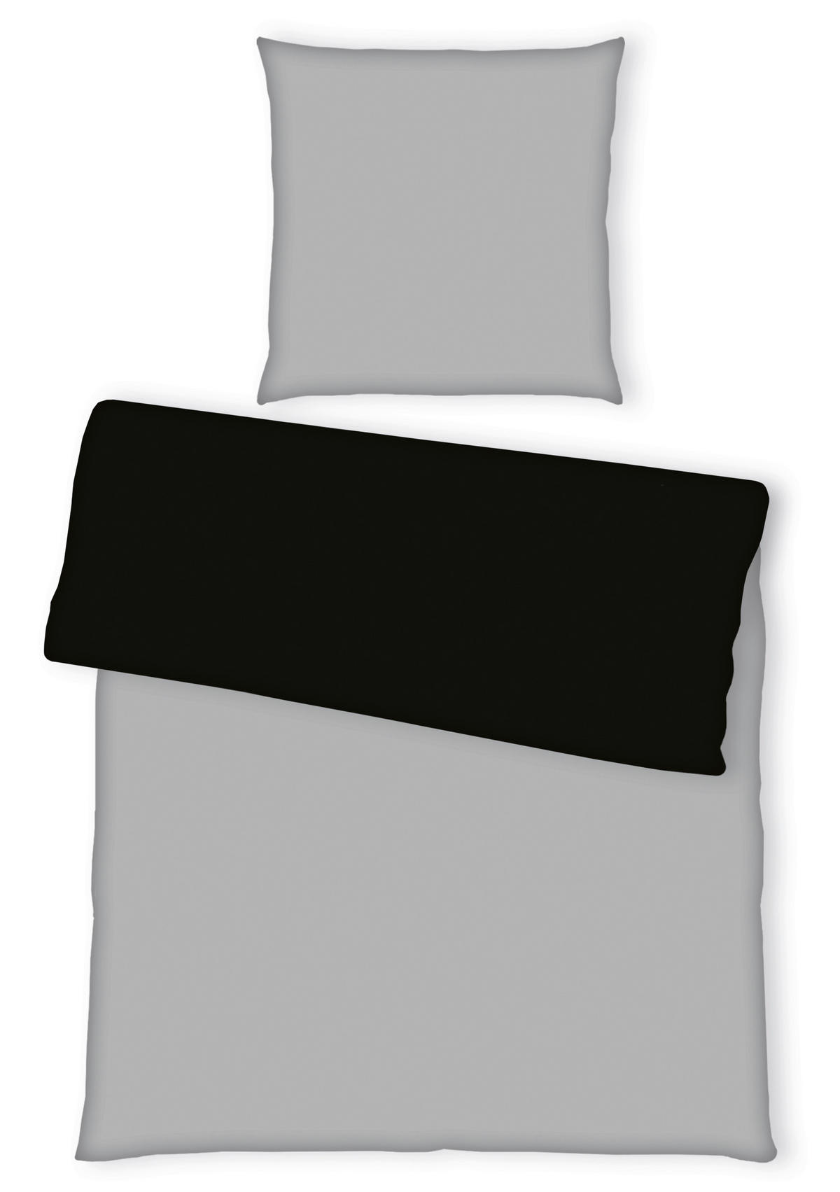 JUGENDBETTWÄSCHE 155/220 cm  - Schwarz/Grau, Trend, Textil (155/220cm) - Herding