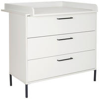 WICKELKOMMODE Milan Grau  - Anthrazit/Grau, Basics, Holzwerkstoff/Metall (101/91/101/45/77cm) - Jimmylee