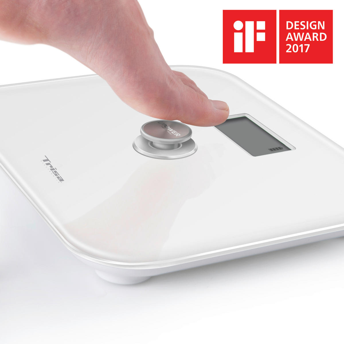 PERSONENWAAGE - Weiss, Basics, Glas (26/32/2,50cm) - Trisa Electronics