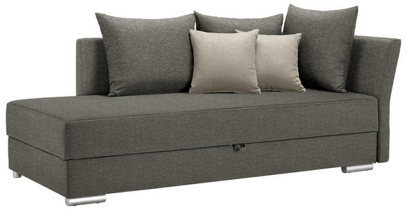 LIEGE in Webstoff Grau - Chromfarben/Beige, Design, Kunststoff/Textil (220/93/100cm) - Xora