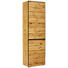 GARDEROBENSCHRANK - Eichefarben/Schwarz, Natur, Holz/Holzwerkstoff (60/200/38cm) - Linea Natura GARDEROBENSCHRANK - Eichefarben/Schwarz, Natur, Holz/Holzwerkstoff (60/200/38cm) - Linea Natura