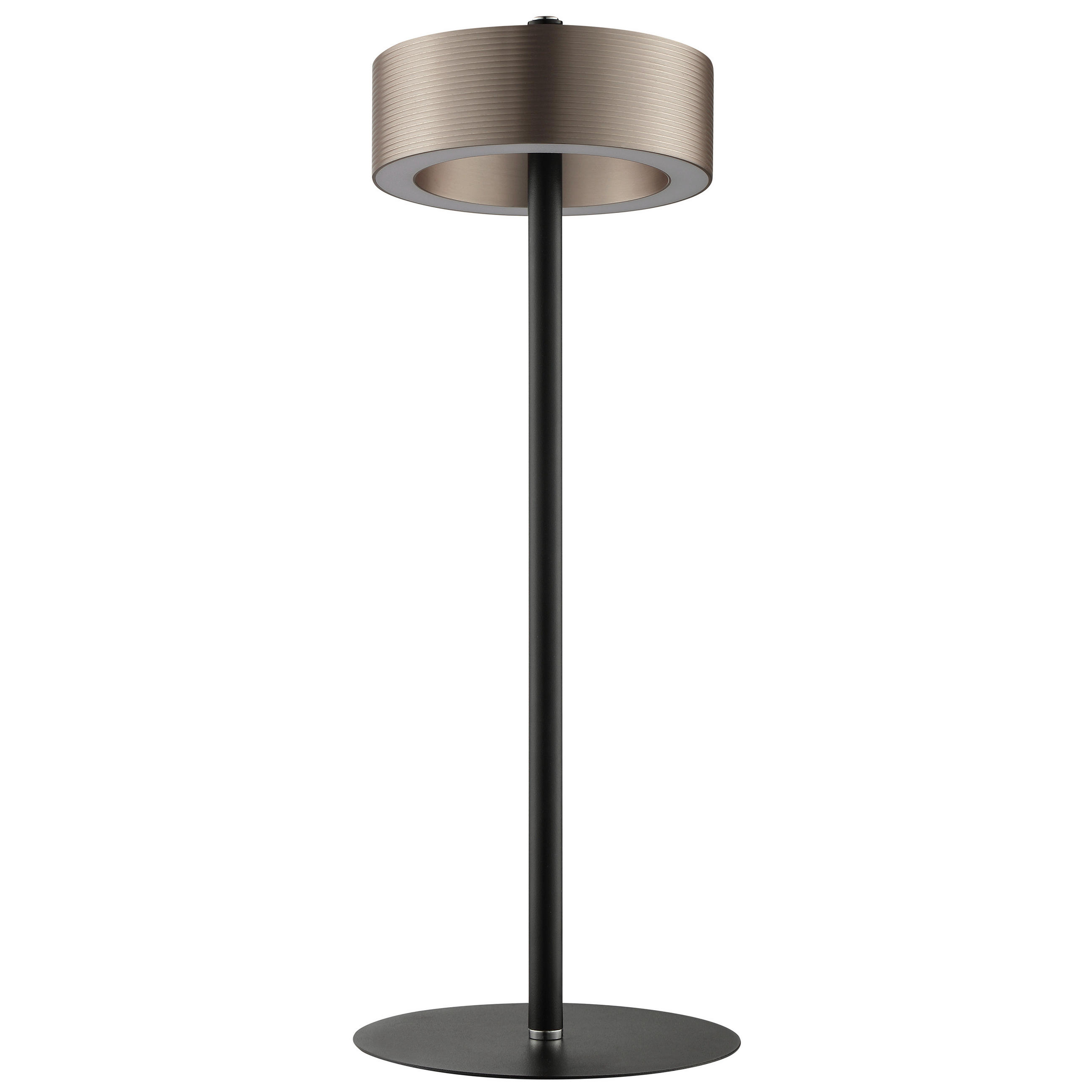 LED-TISCHLEUCHTE - Schwarz/Braun, Design, Metall (15/45cm) - Brilliant