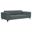 2-SITZER-SOFA Cord Graphitfarben  - Schwarz/Graphitfarben, KONVENTIONELL, Textil/Metall (207/75/104cm) - Carryhome