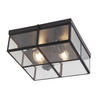 DECKENLEUCHTE    25/25/10 cm  - Schwarz, KONVENTIONELL, Glas/Metall (25/25/10cm)