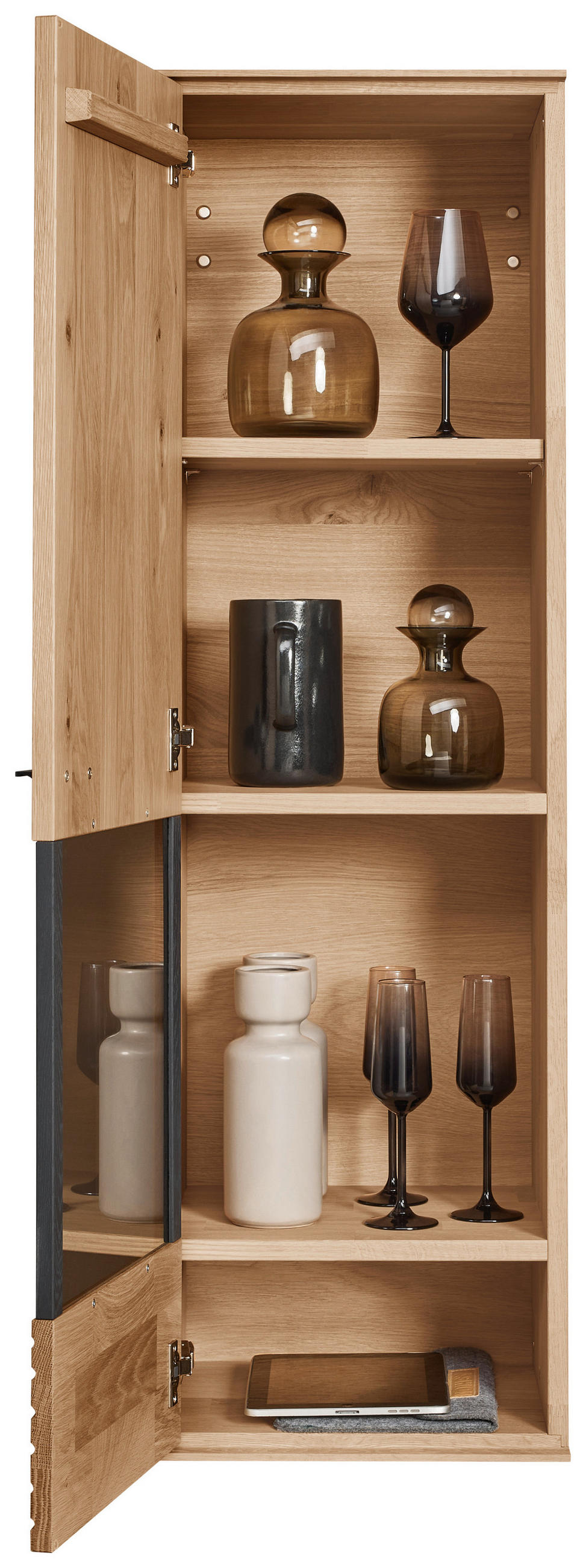 FALIVITRIN tömör erezett tölgy   - Natur, Üveg/fa (38/127/35cm) - Valnatura