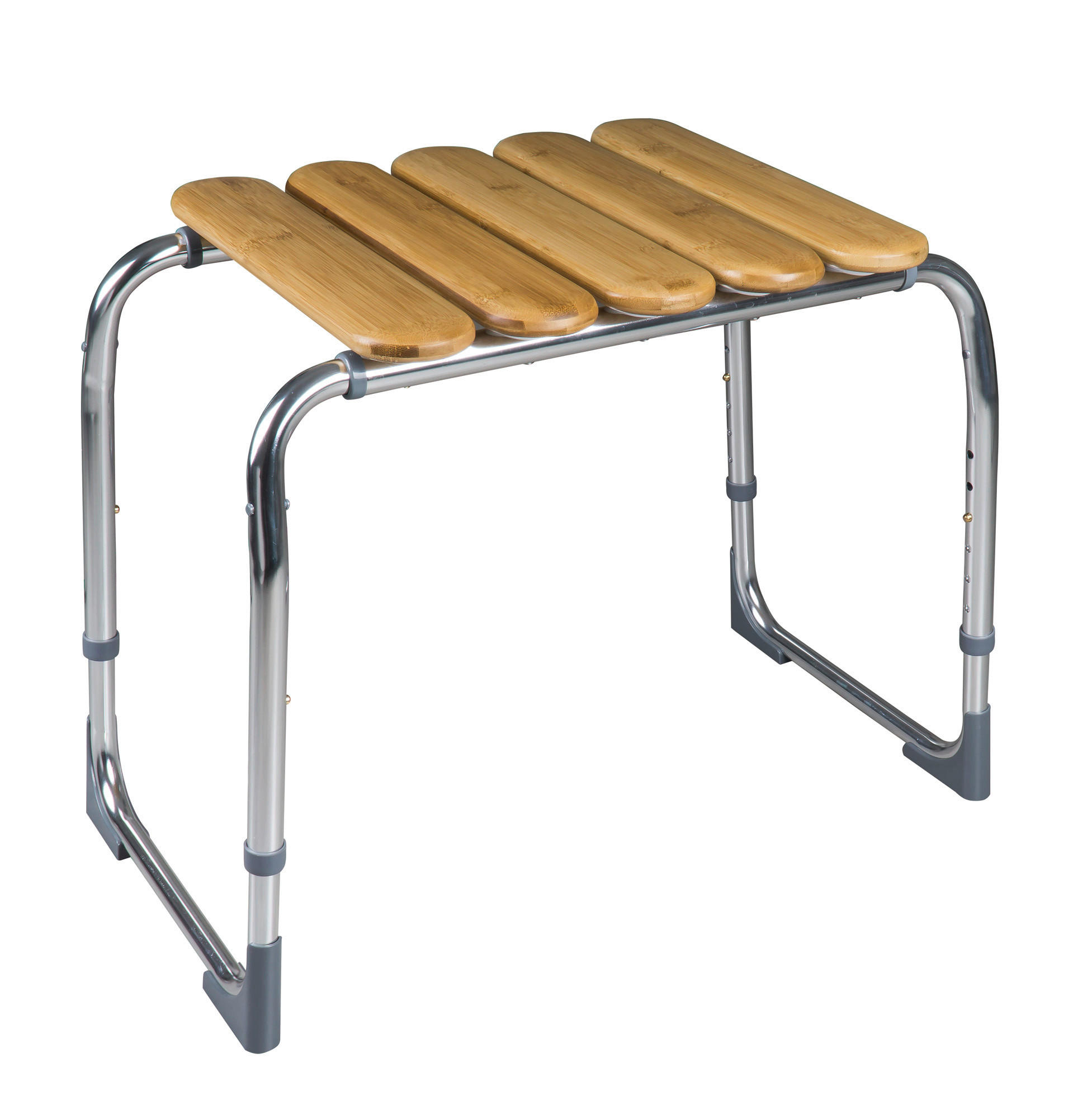 FÜRDŐSZÉK fa, fém  - natúr színű, Basics, fa/fém (59,5/41,5-54/33cm) - Sadena