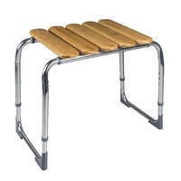 FÜRDŐSZÉK fa, fém  - natúr színű, Basics, fa/fém (59,5/41,5-54/33cm) - Sadena