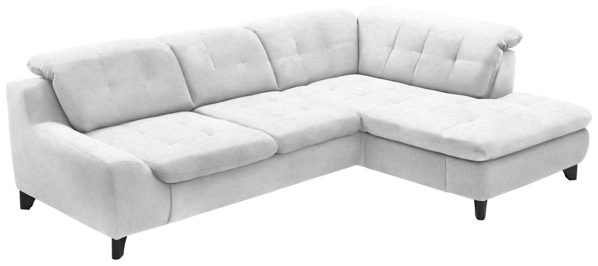 HÖRNSOFFA i chenille vit  - vit/svart, Klassisk, metall/textil (200/281cm) - MID.YOU