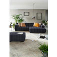 ECKSOFA  in Webstoff Dunkelgrau  279/182 cm  - Dunkelgrau/Schwarz, KONVENTIONELL, Textil/Metall (279/182cm) - Hom`in