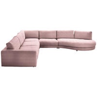 ECKSOFA  in Chenille, Cord Rosa  365/425 cm  - Schwarz/Rosa, Design, Kunststoff/Textil (365/425cm) - Lomoco