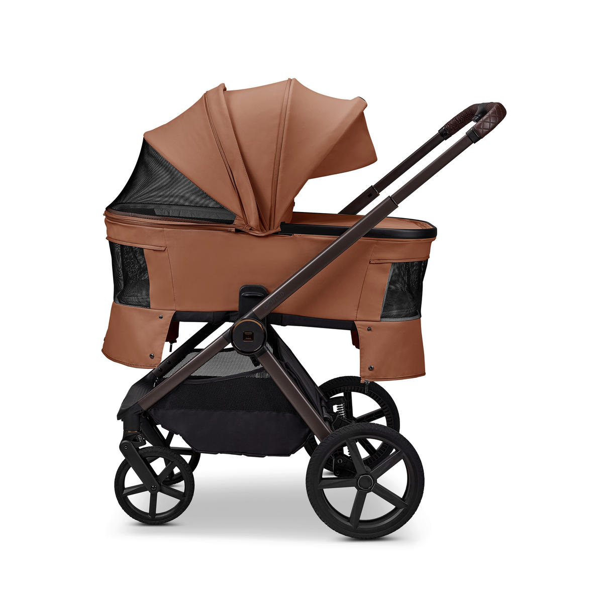 KINDERWAGENSET  GIO FOLD ETPU SET  cognac  - Cognac/Braun, Basics, Textil/Metall (120/58/92cm) - Moon Edition