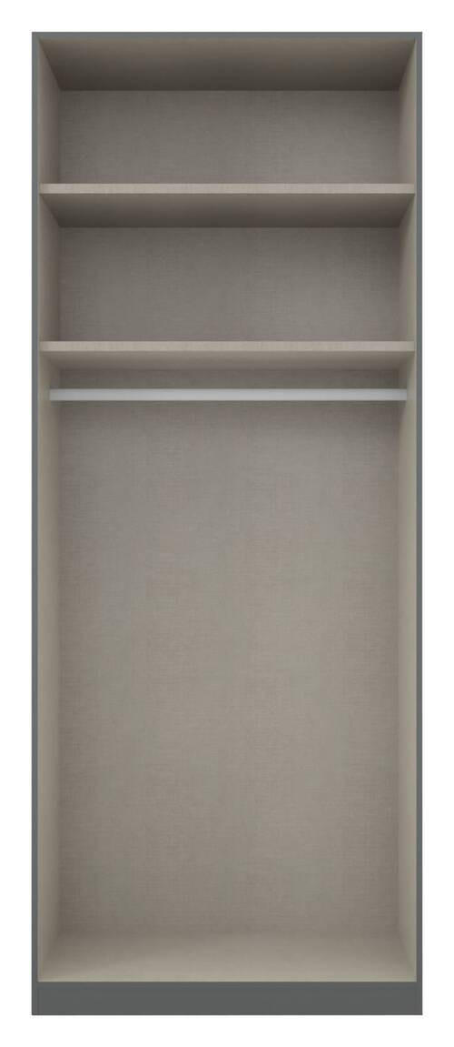 DREHTÜRENSCHRANK in Grau  - Alufarben/Grau, Modern, Holzwerkstoff (91/229/54cm) - Rauch Möbel