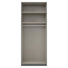 GARDEROB MED GÅNGJÄRN 91/229/54 cm 2-dörrar - aluminiumfärg/grå, Modern, trämaterial (91/229/54cm) - Rauch Möbel