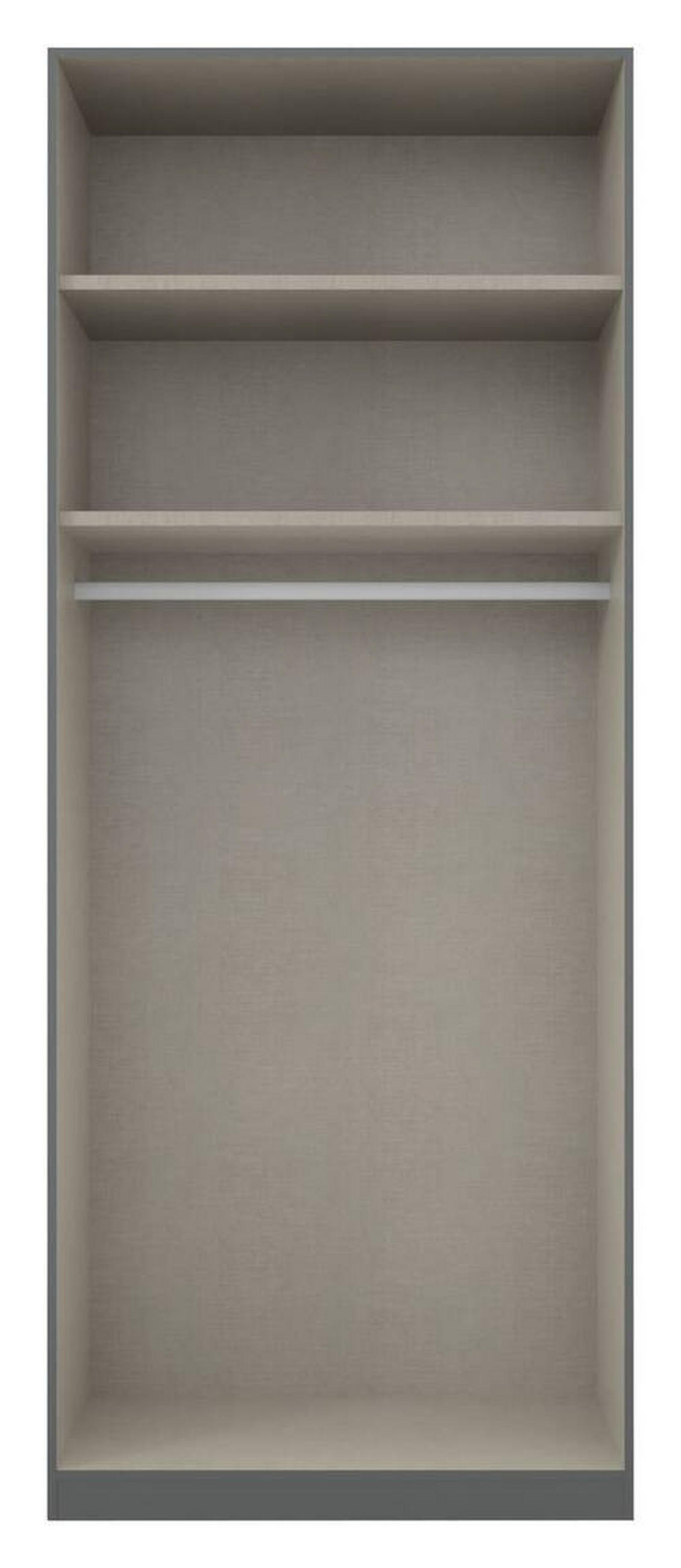 DREHTÜRENSCHRANK in Grau  - Alufarben/Grau, Modern, Holzwerkstoff (91/229/54cm) - Rauch Möbel