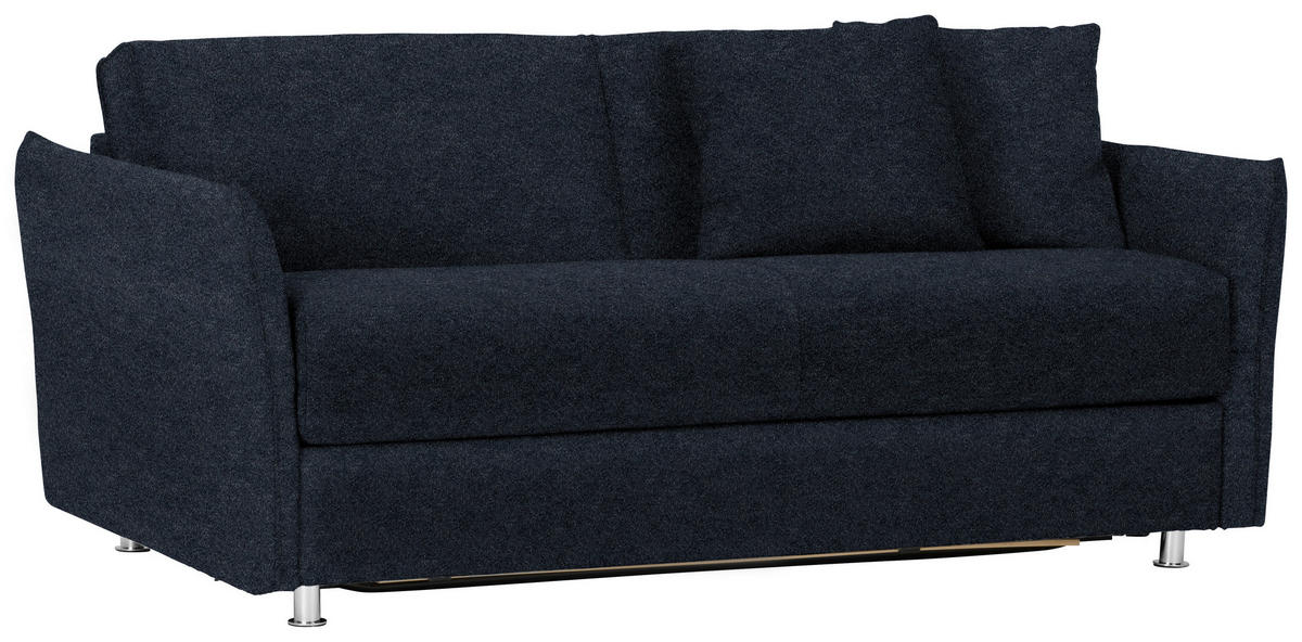 SCHLAFSOFA in Textil Anthrazit  - Chromfarben/Anthrazit, Modern, Textil/Metall (194/85/100cm) - Bali