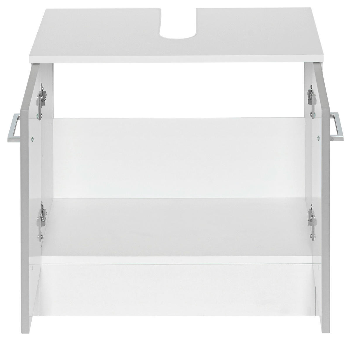 WASCHBECKENUNTERSCHRANK  - Silberfarben/Hellgrau, MODERN, Holzwerkstoff/Metall (60cm) - Held