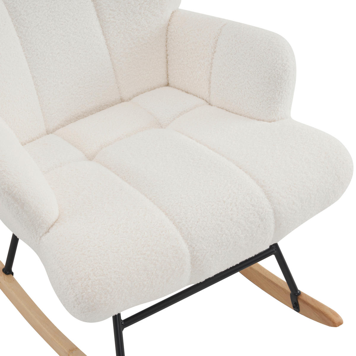 GUGALNIK,  bež tekstil - črna/ekru, Moderno, kovina/tekstil (67/85/85cm) - Xora