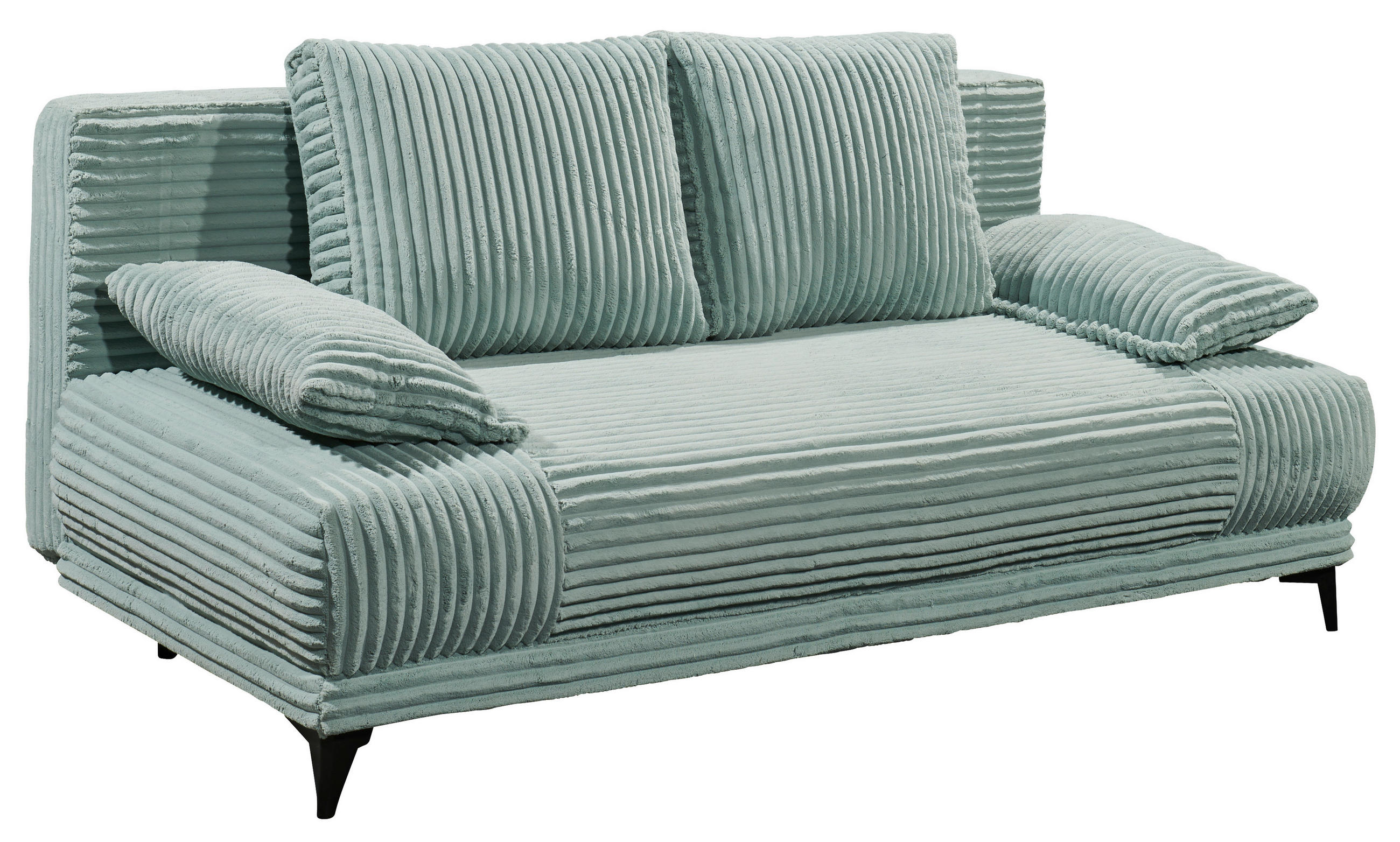 BÄDDSOFFA i manchester pastellgrön  - svart/pastellgrön, Klassisk, textil/plast (211/96/105cm) - MID.YOU