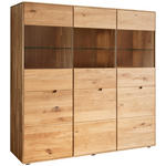 HIGHBOARD  149/145/40 cm  - Wildeiche, KONVENTIONELL, Glas/Holz (149/145/40cm) - Linea Natura