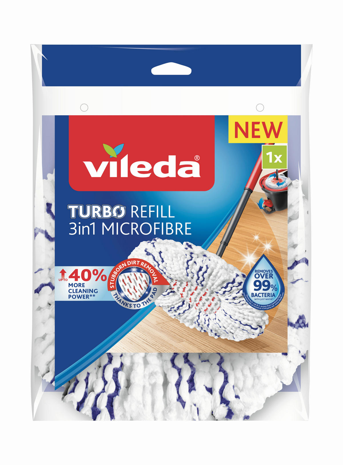 POTAH NA MOP - vícebarevná, Basics, textil (0.165kg) - Vileda