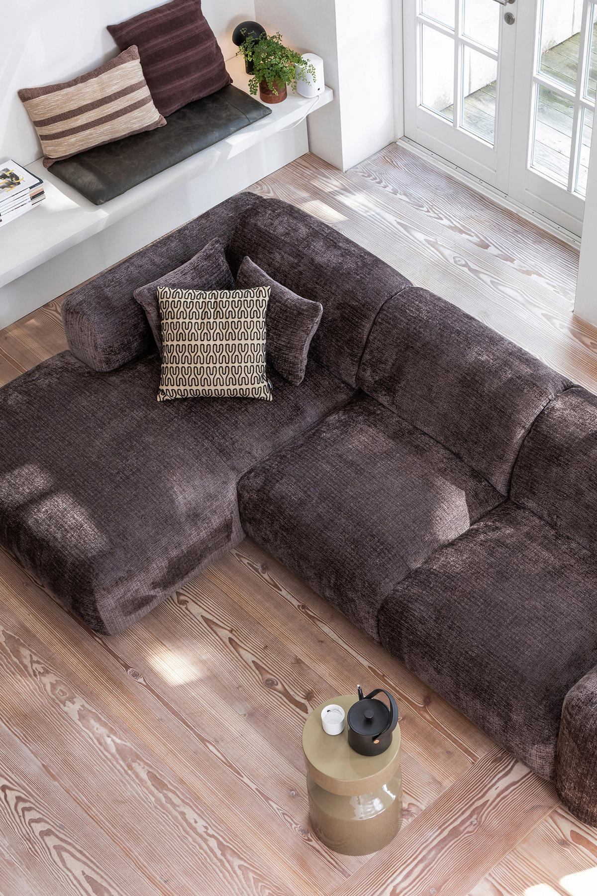 BEISTELLTISCH in Metall 30/30/47 cm  - Braun, Design, Metall (30/30/47cm) - Livetastic