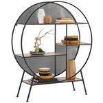 REGAL  109,5/131/33 cm Schwarz, Eichefarben  - Eichefarben/Schwarz, Trend, Holzwerkstoff/Metall (109,5/131/33cm) - Xora