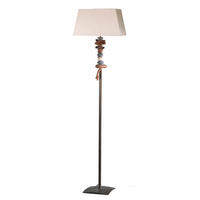 STEHLEUCHTE 45/25/170 cm    - Schwarz/Weiß, Natur, Textil/Stein (45/25/170cm)