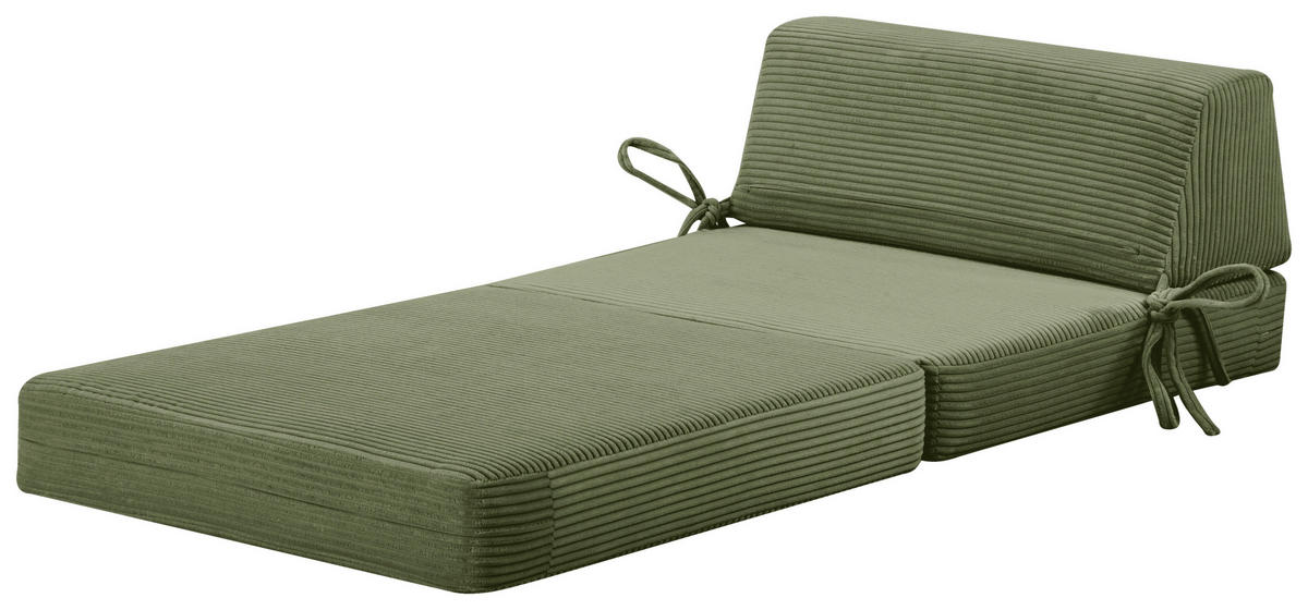 SCHLAFSESSEL Cord Olivgrün    - Olivgrün, Design, Textil/Metall (65/57/81cm) - Livetastic